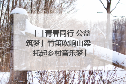「青春同行 公益筑梦」竹笛吹响山梁 托起乡村音乐梦