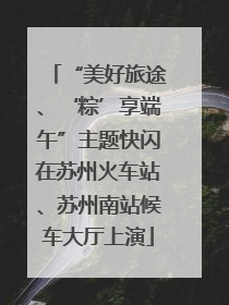“美好旅途、‘粽’享端午”主题快闪在苏州火车站、苏州南站候车大厅上演