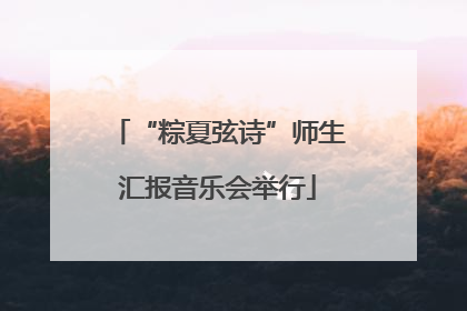“粽夏弦诗”师生汇报音乐会举行