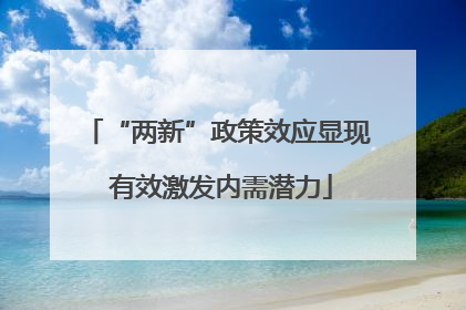“两新”政策效应显现 有效激发内需潜力