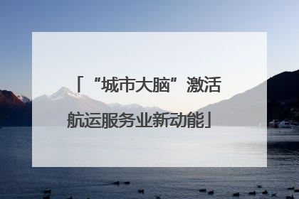 “城市大脑”激活航运服务业新动能
