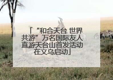 “和合天台 世界共游”万名国际友人直游天台山首发活动在义乌启动