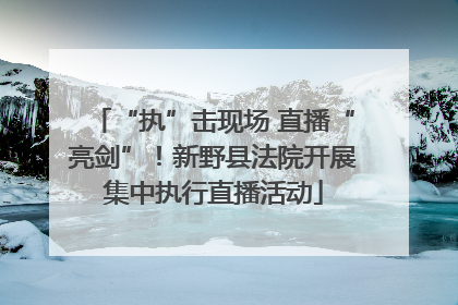 “执”击现场 直播“亮剑”！新野县法院开展集中执行直播活动