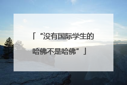 “没有国际学生的哈佛不是哈佛”