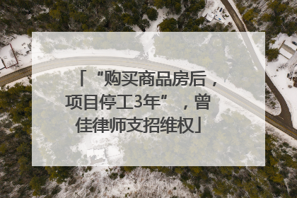 “购买商品房后，项目停工3年”，曾佳律师支招维权