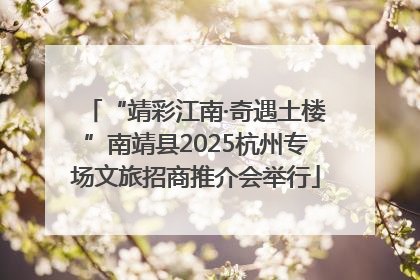 “靖彩江南·奇遇土楼”南靖县2025杭州专场文旅招商推介会举行