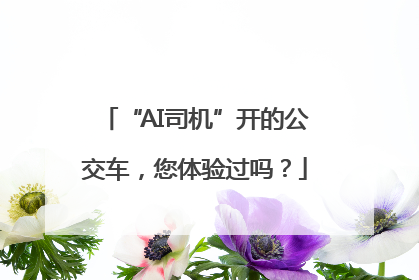 “AI司机”开的公交车，您体验过吗？