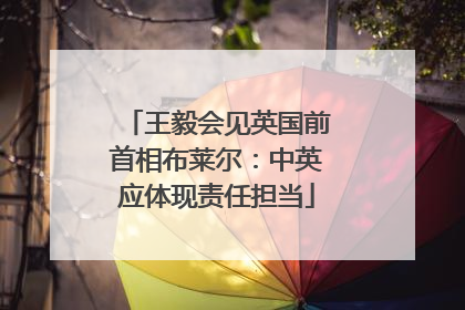 王毅会见英国前首相布莱尔：中英应体现责任担当