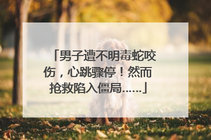 男子遭不明毒蛇咬伤，心跳骤停！然而抢救陷入僵局……