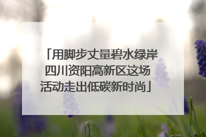 用脚步丈量碧水绿岸 四川资阳高新区这场活动走出低碳新时尚
