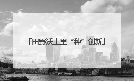 田野沃土里“种”创新