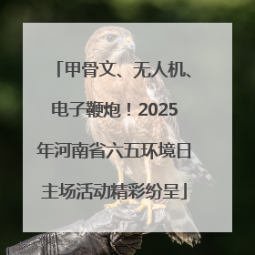 甲骨文、无人机、电子鞭炮！2025年河南省六五环境日主场活动精彩纷呈