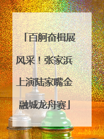 百舸奋楫展风采！张家浜上演陆家嘴金融城龙舟赛