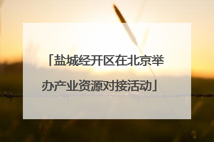盐城经开区在北京举办产业资源对接活动