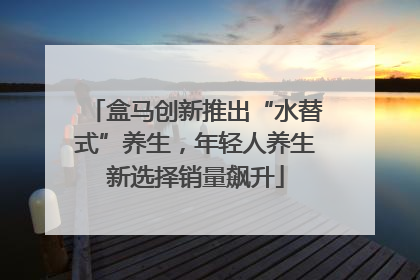 盒马创新推出“水替式”养生，年轻人养生新选择销量飙升