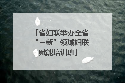 省妇联举办全省“三新”领域妇联赋能培训班