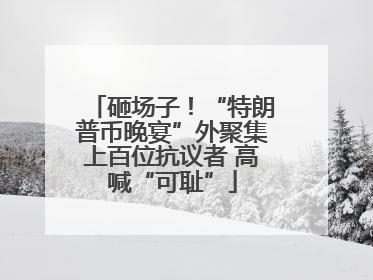 砸场子！“特朗普币晚宴”外聚集上百位抗议者 高喊“可耻”