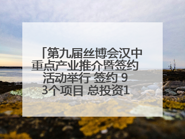 第九届丝博会汉中重点产业推介暨签约活动举行 签约 93个项目 总投资132.23 亿元