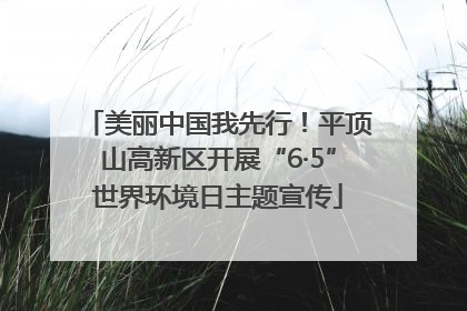 美丽中国我先行！平顶山高新区开展“6·5”世界环境日主题宣传