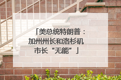 美总统特朗普：加州州长和洛杉矶市长“无能”