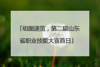 组图速览，第二届山东省职业技能大赛首日
