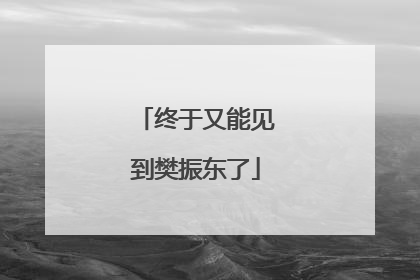 终于又能见到樊振东了