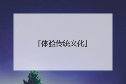 体验传统文化
