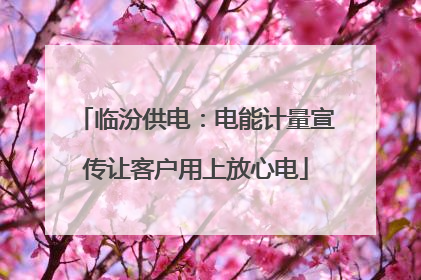 临汾供电：电能计量宣传让客户用上放心电