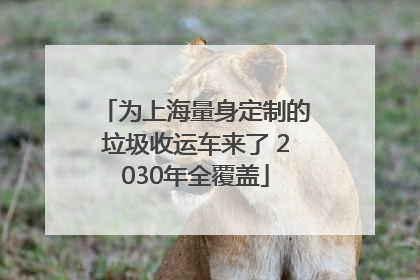 为上海量身定制的垃圾收运车来了 2030年全覆盖