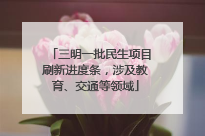 三明一批民生项目刷新进度条，涉及教育、交通等领域