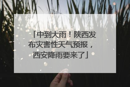中到大雨！陕西发布灾害性天气预报，西安降雨要来了