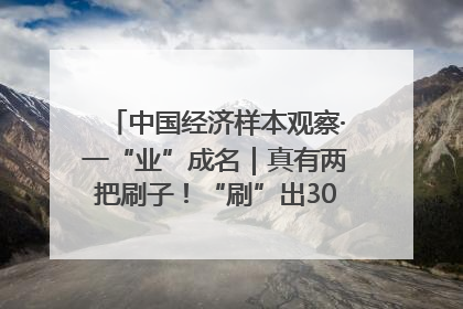 中国经济样本观察·一“业”成名｜真有两把刷子！“刷”出30亿级“颜值经济”