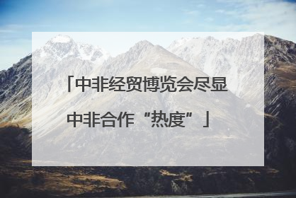 中非经贸博览会尽显中非合作“热度”