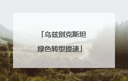 乌兹别克斯坦绿色转型提速