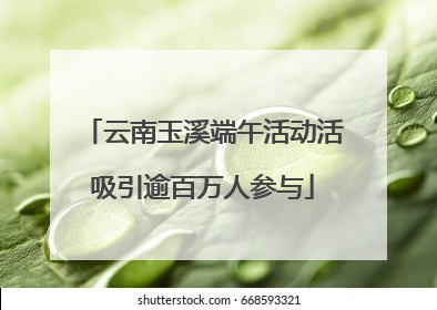 云南玉溪端午活动活吸引逾百万人参与