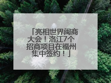 亮相世界闽商大会！洛江7个招商项目在福州集中签约！