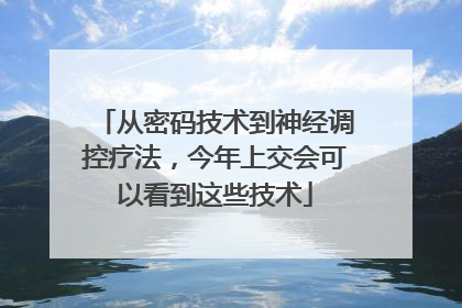 从密码技术到神经调控疗法，今年上交会可以看到这些技术