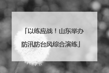 以练应战！山东举办防汛防台风综合演练