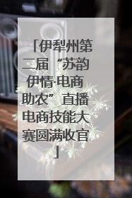 伊犁州第二届“苏韵伊情·电商助农”直播电商技能大赛圆满收官