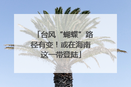 台风“蝴蝶”路径有变！或在海南这一带登陆