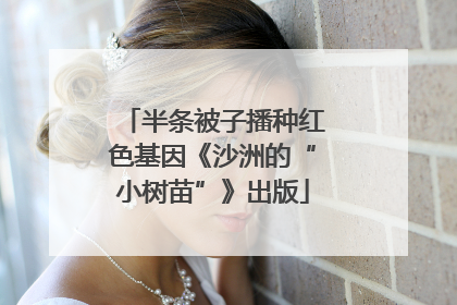 半条被子播种红色基因《沙洲的“小树苗”》出版