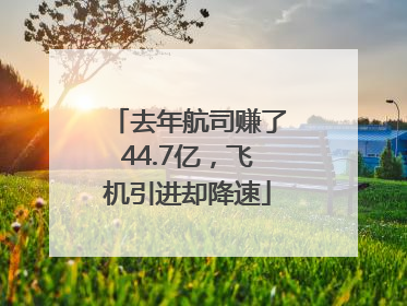 去年航司赚了44.7亿，飞机引进却降速