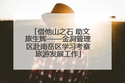 借他山之石 助文旅生辉——金洞管理区赴南岳区学习考察旅游发展工作