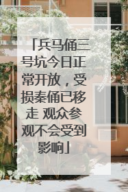 兵马俑三号坑今日正常开放，受损秦俑已移走 观众参观不会受到影响