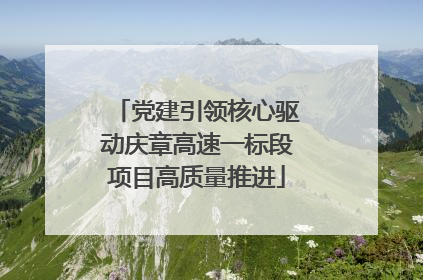 党建引领核心驱动庆章高速一标段项目高质量推进