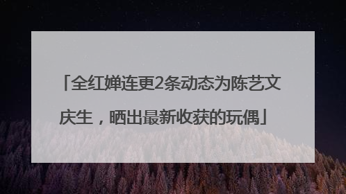 全红婵连更2条动态为陈艺文庆生，晒出最新收获的玩偶