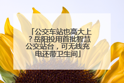 公交车站也高大上？岳阳投用首批智慧公交站台，可无线充电还带卫生间