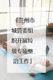 兰州市城管委组织开展垃圾专项整治工作