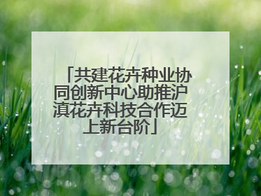 共建花卉种业协同创新中心助推沪滇花卉科技合作迈上新台阶