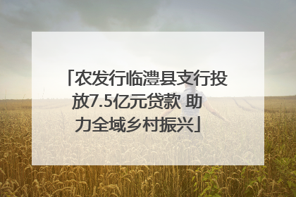 农发行临澧县支行投放7.5亿元贷款 助力全域乡村振兴